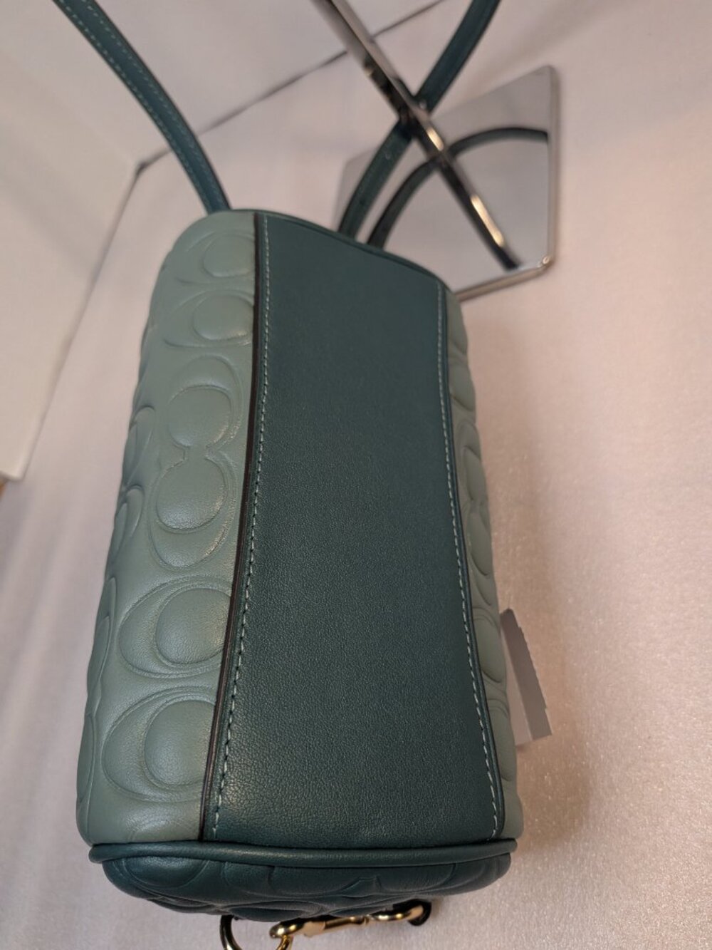 NWT Coach Mini Rowan Crossbody Bag In Blocked Signature Leather (CY744) - Picture 8 of 10